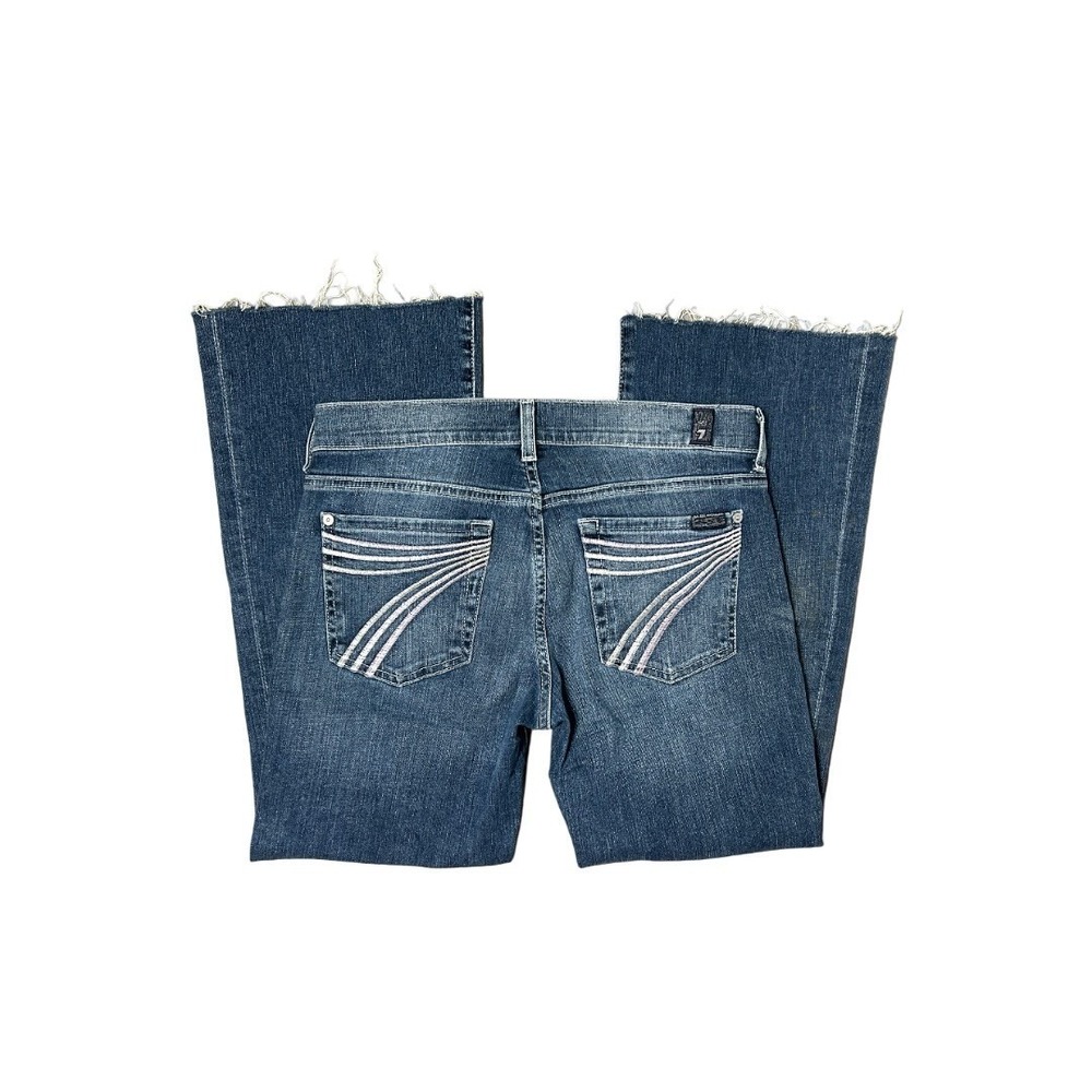 7 For All Mankind Dojo Bootcut Leg Jeans 7FAMK 27 lavender flaw